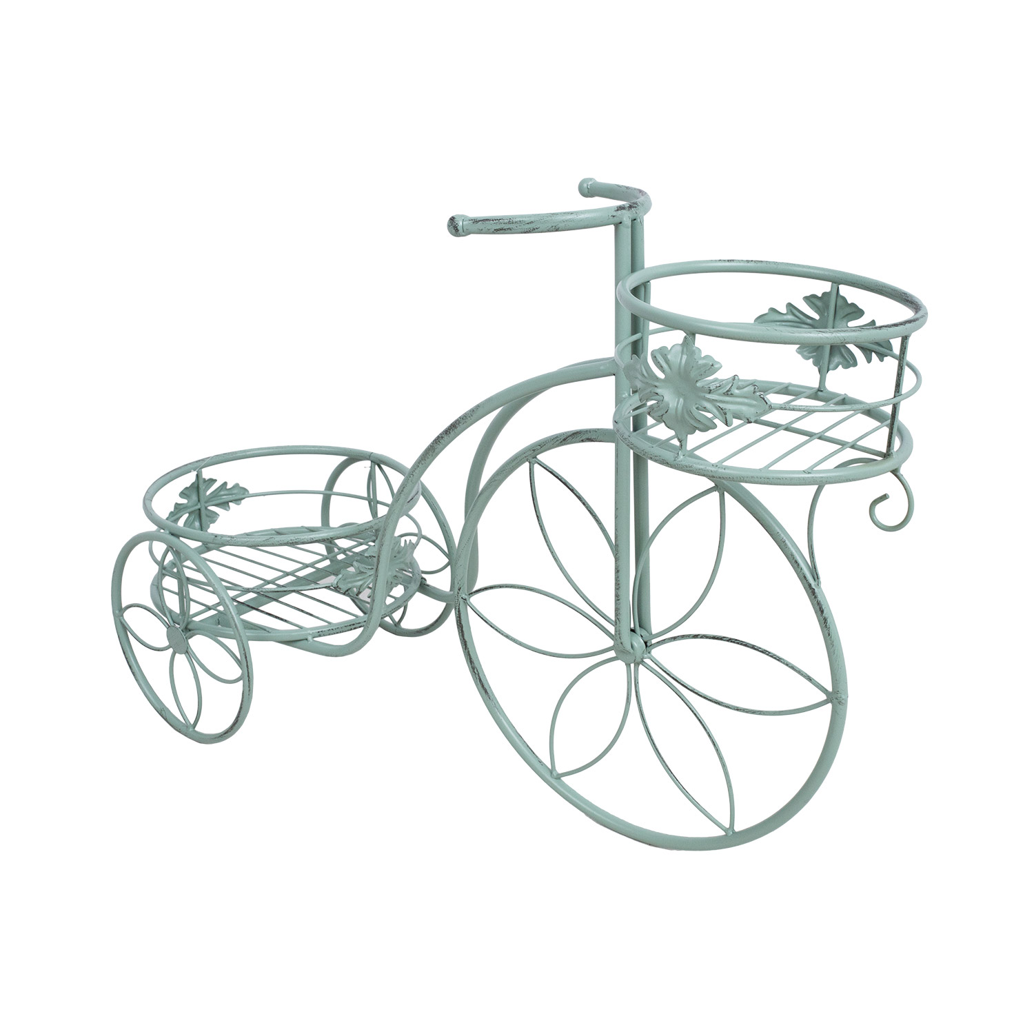 40090 Gėlių stovas MINT 25x63xH46cm, senovinės žalios spalvos - Image 1