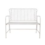 Suoliukas JASMINE 103x50xH93cm, antikvarinis baltas metalas - Image 2