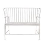 Suoliukas JASMINE 103x50xH93cm, antikvarinis baltas metalas - Image 6