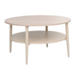 Kavos staliukas LESTER 80x80xH45cm, šviesaus medžio/smėlio spalvos
