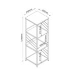 Lentyna DIMITRA 40x40xH124cm, kaimiška/juoda - Image 7