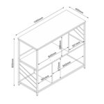 Lentyna DIMITRA 100x40xH83,5cm, kaimiška/juoda - Image 5