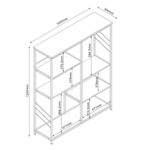 Lentyna DIMITRA 100x30xH124cm, kaimiška/juoda - Image 5