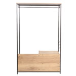 Prieškambario lentyna DIMITRA 100x40xH160cm, kaimiška/juoda - Image 4