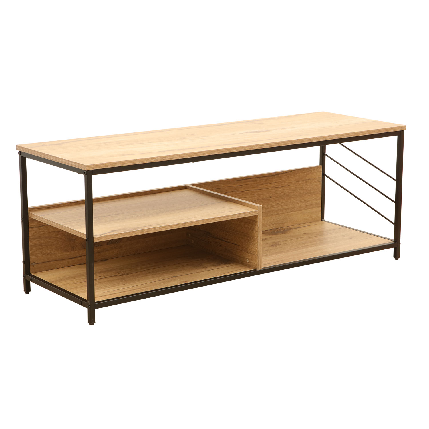 40710 TV staliukas DIMITRA 120x40xH45cm, kaimiškas/juodas - Image 1