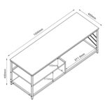 TV staliukas DIMITRA 120x40xH45cm, kaimiškas/juodas - Image 5