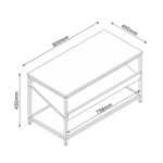Batų lentyna DIMITRA 80x40xH45cm, kaimiška/juoda - Image 8
