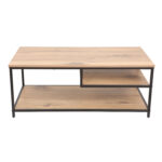 Kavos staliukas DIMITRA 100x50xH40cm, kaimiškas/juodas - Image 4