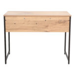 Rašomasis stalas DIMITRA 100x50xH76cm, kaimiškas/juodas - Image 4