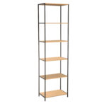 Lentyna HARPER 50x30xH180cm, pelenų/juoda