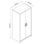 Spinta LAVINIA 83x54xH180cm, pelenų spalvos - Image 5