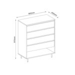 Komoda HERTA 80x40x97 cm - Image 3