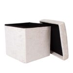 Pufas JESSE su daiktadėže 30x30xA30cm, baltas - Image 2