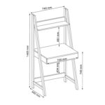 Rašomasis stalas STEP 74x48xH146,5 cm, ąžuolas - Image 2