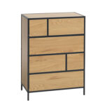 Spintelė HEDVIG 70x40xH95cm, uosio/juoda