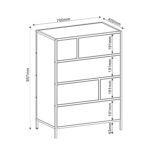 Spintelė HEDVIG 70x40xH95cm, uosio/juoda - Image 4