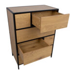 Spintelė HEDVIG 70x40xH95cm, uosio/juoda - Image 3