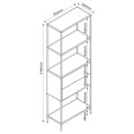 Lentyna HEDVIG su stalčiumi 64x30xH178cm, uosio/juoda - Image 4