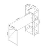 Rašomasis stalas STUDIJA 120x51xH120cm, ąžuolo/rudos spalvos - Image 4