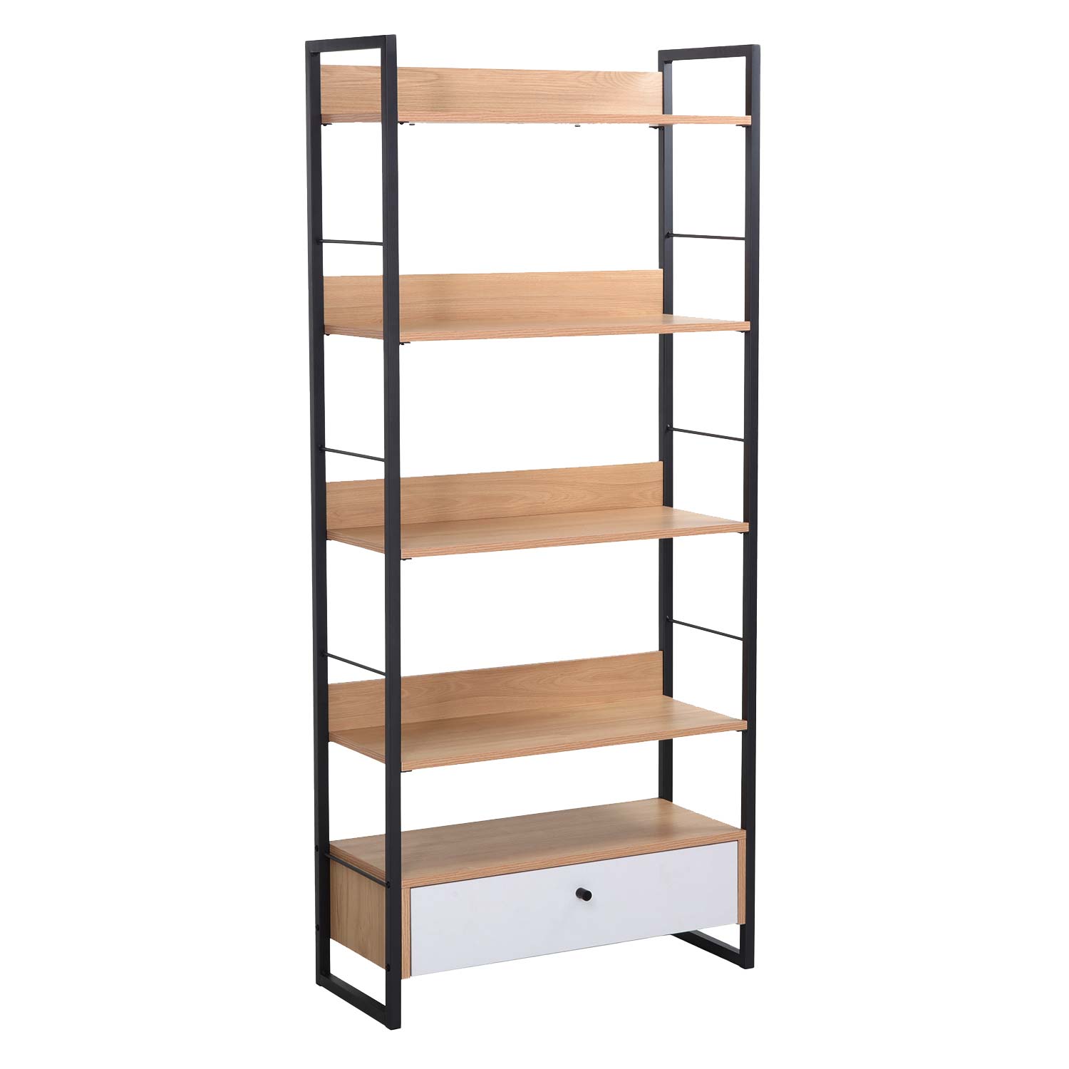 40848 Lentyna STUDIJA 70x30xH159cm, ąžuolo/baltos spalvos - Image 1