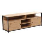 TV staliukas STUDIJA 150x40xH54cm, ąžuolas/juoda