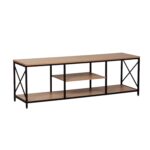 TV staliukas STUDIJA 140x40xH46,5cm, ąžuolas/juoda