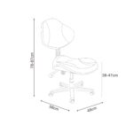 Darbo kėdė PIPA juoda/pilka - Image 7