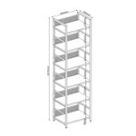 Lentyna HECTOR 60x28xH187cm, pelenų/juoda - Image 3