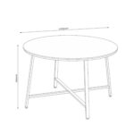 Valgomojo stalas SANCIA D120xH76cm, ąžuolo/rudos spalvos - Image 2