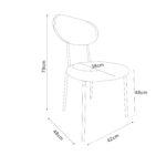 Kėdė KATO 42x48xH79cm, rausvai rausvas velvetas - Image 6