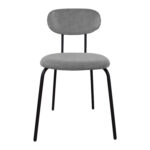 Kėdė KATO 42x48xH79cm, šviesiai pilkas velvetas - Image 2