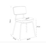 Kėdė KEIU 46x51xH76cm, vintažinis rausvas velvetas - Image 6