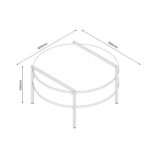 Kavos staliukas HEDVIG 80x80xH45cm, pelenų/juodas - Image 4