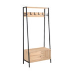 Prieškambario lentyna HANNES 84x40xH180cm, kaimiškas melaminas