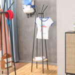 Drabužių lentyna HANNES 48x48xH170cm, kaimiškas melaminas - Image 2