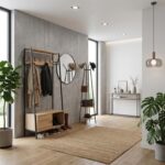 Drabužių lentyna HANNES 48x48xH170cm, kaimiškas melaminas - Image 4