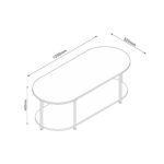 Kavos staliukas HANNES 120x52xH40cm, kaimiškas melaminas - Image 2