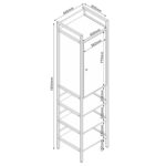 Vyno lentyna HANNES 44x40xH180cm, kaimiškas melaminas - Image 3