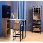 Vyno lentyna HANNES 52x40xH180cm, kaimiškas melaminas - Image 3