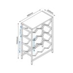 Vyno lentyna HANNES 48x24xH70cm, kaimiškas melaminas - Image 3