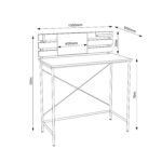 Rašomasis stalas HANNES 100x50xH100cm, kaimiškas melaminas - Image 3