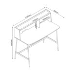 Rašomasis stalas LESTER 115x55xH106cm, melaminas - Image 3