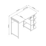 Rašomasis stalas LESTER 101,5×51,5xH81cm, melaminas - Image 6