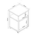 Šoninis staliukas / naktinis staliukas LESTER 40x36xH60cm, melaminas - Image 3