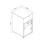 Šoninė lenta LESTER 40x48xH76cm, melaminas - Image 3