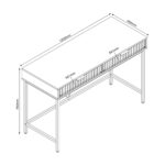 Rašomasis stalas HELVE 120x48xH76cm, melaminas - Image 5