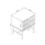 Šoninis staliukas / naktinis staliukas HELVE 48x40xH60cm, melaminas - Image 5