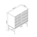 Šoninė lenta HELVE 80x40xH89,5cm, melaminas - Image 4