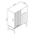 Spintelė HELVE su vyno lentyna 80x40xH110cm, melaminas - Image 4