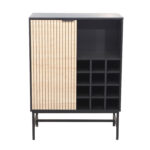 Spintelė HELVE su vyno lentyna 80x40xH110cm, melaminas - Image 2